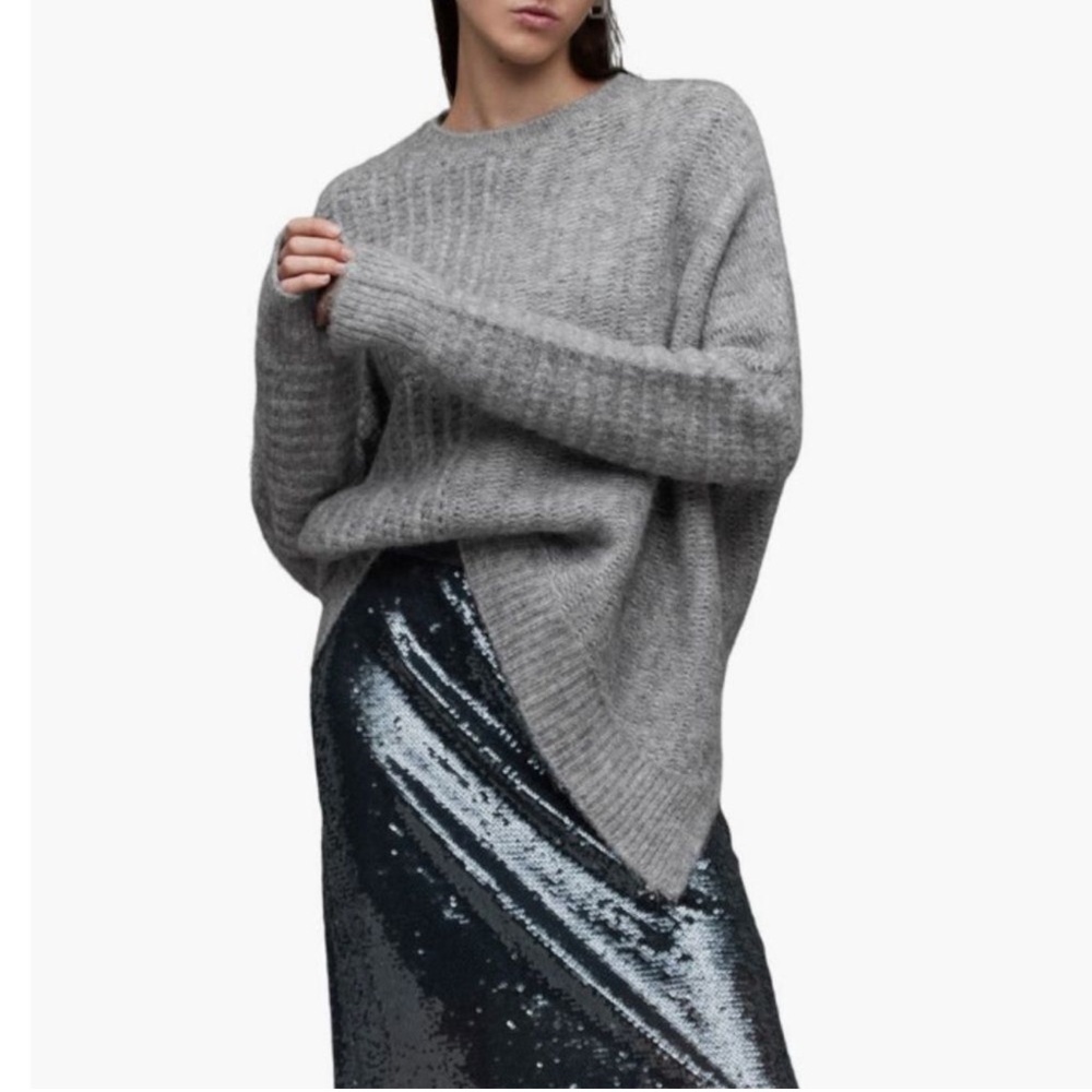 All Saints Selena Asymmetric Sweater, Alpaca Wool - Picture 2 of 16